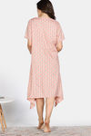 Coucou Maternity Woven Mid Calf Length Loungewear Dress With Front Open Button - Beech Wood — thumbnail 3